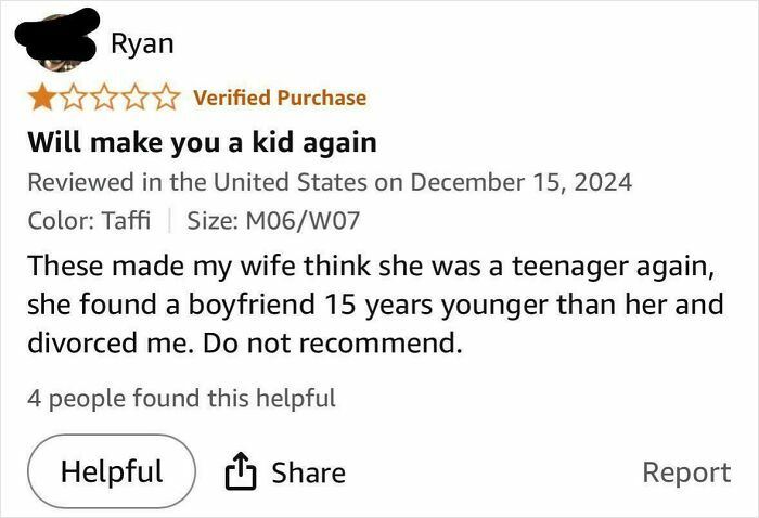 Funny product review by Ryan with a humorous complaint showing an immaculate sense of humor in customer reviews.