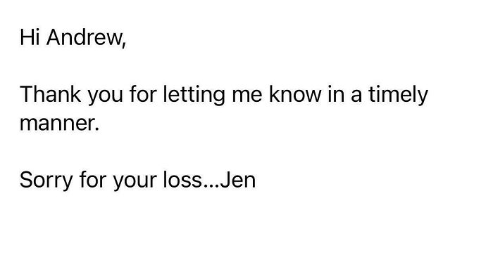 Email message expressing sympathy and gratitude related to outrageous job requirements that made people nope out quick.
