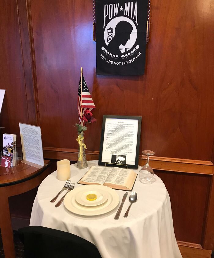 Permanently Empty Table Setting To Honor Missing Soldiers