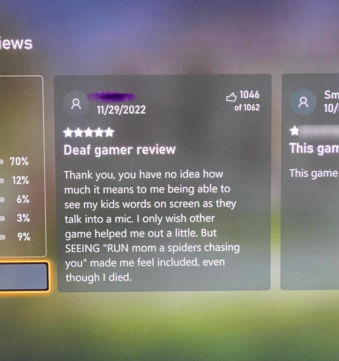 Deaf gamer review highlighting heartwarming moments of inclusion through in-game text communication.