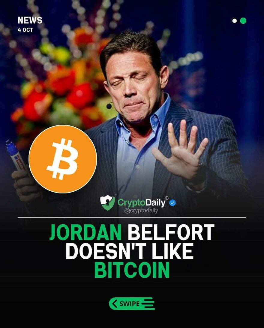 Man in suit with closed eyes and hand raised, illustrating Jordan Belfort&rsquo;s financial reality involves millions owed in 2025.