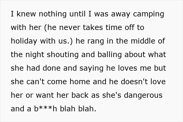 Text excerpt showing a daughter found dad cheating texts revealing anger and denied feelings in a late-night call. - 8
