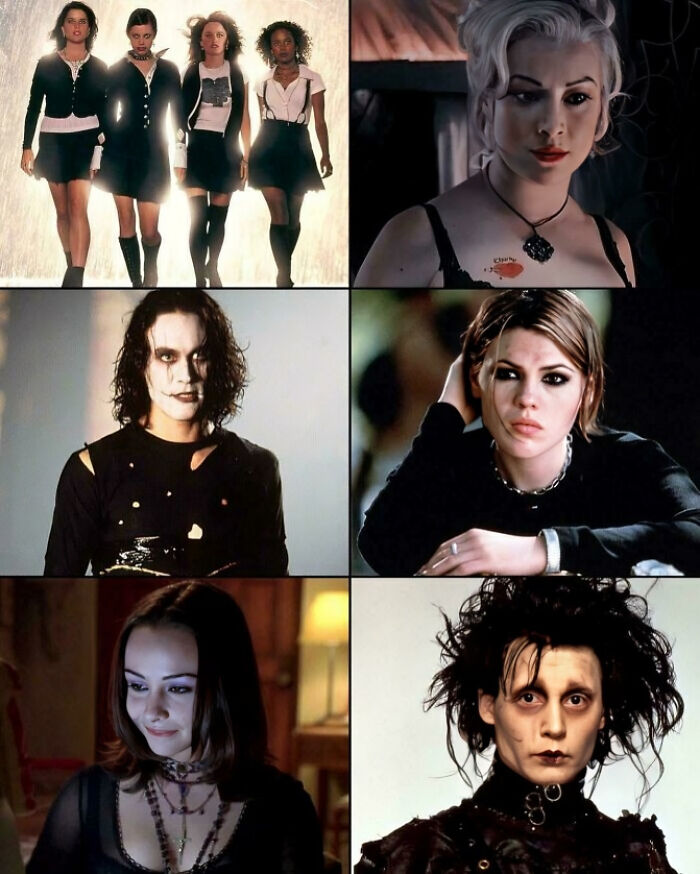 Collage of iconic 90s movie characters showcasing nostalgic fashion and styles from the simpler, stranger days of the 90s.