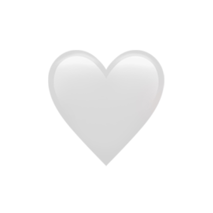 White heart emoji symbol on a plain background representing online affection and digital communication. White heart emoji symbol on a plain background representing online affection and digital communication.