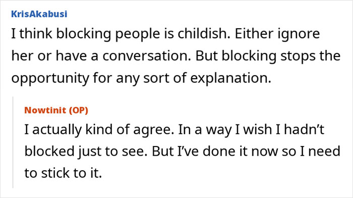 Text conversation about blocking someone after woman suddenly turns flaky, misses wedding, and sends malicious voicemail.