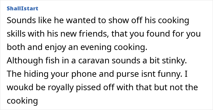 Comment discussing a woman&rsquo;s regret about a trip with friend and husband after plans were ruined and tensions rose.