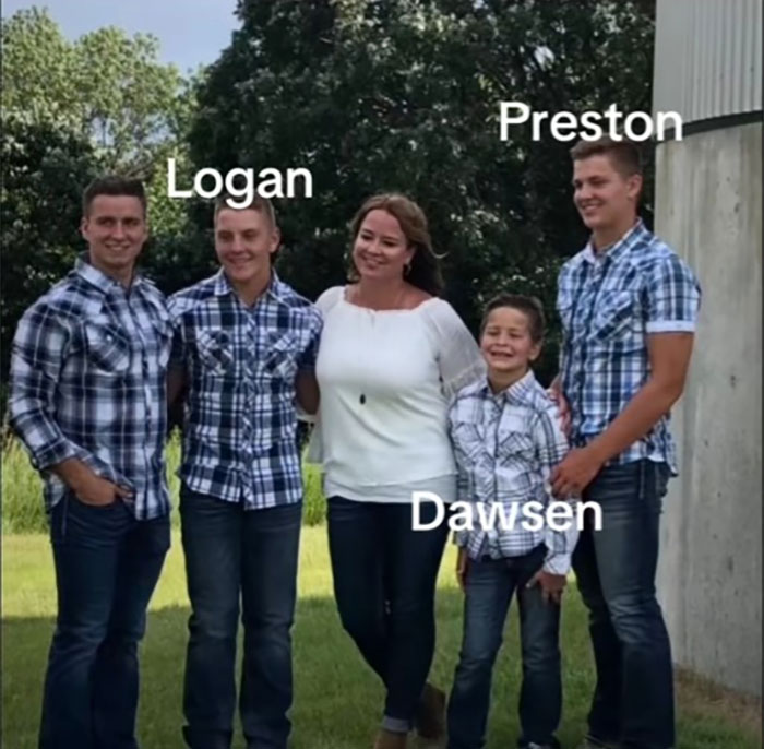 A family historian with her four sons outdoors, inspiring others to share their family tree online.