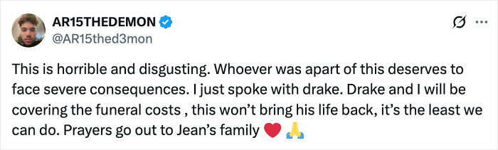 Screenshot of a tweet by streamer AR15THEDEMON reacting to the passing of a famous streamer live on air. Screenshot of a tweet by streamer AR15THEDEMON reacting to the passing of a famous streamer live on air.