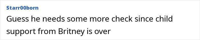 Screenshot of an online comment criticizing Kevin Federline amid Britney Spears fans' reaction to his memoir announcement. Screenshot of an online comment criticizing Kevin Federline amid Britney Spears fans' reaction to his memoir announcement.