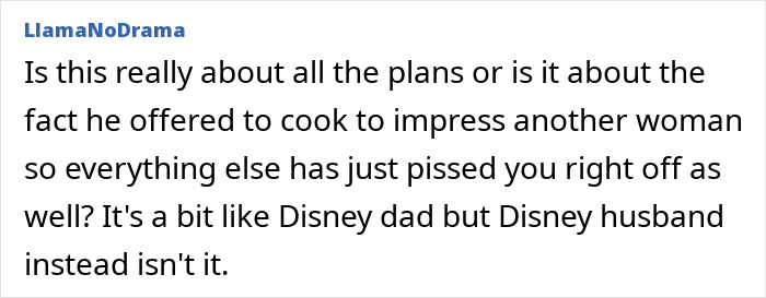 Text post discussing tensions and regrets during a trip involving a woman, her friend, and husband after plans are ruined.