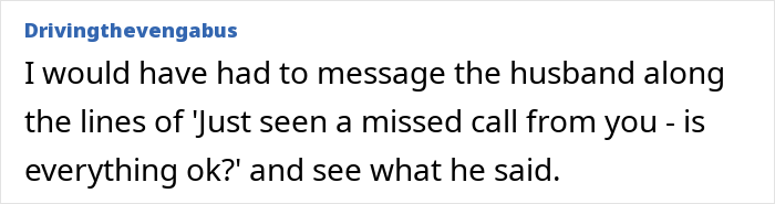 Screenshot of a user comment discussing a missed call related to a woman suddenly turning flaky and missing a friend&rsquo;s wedding.
