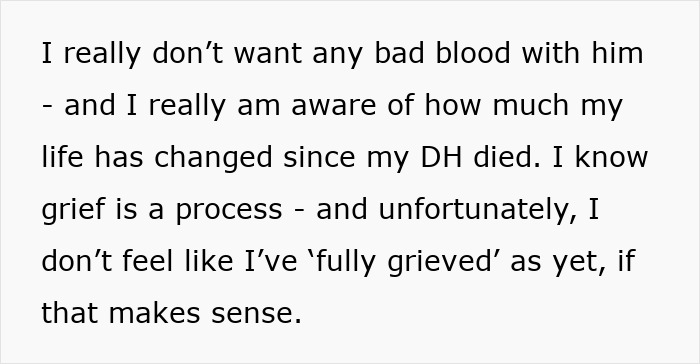 Text about dealing with grief and friendship struggles, reflecting on changes after loss and friendship challenges in messaging.