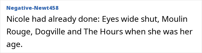 Screenshot of a forum comment discussing Nicole Kidman's past films amid Ana de Armas's controversial post. Screenshot of a forum comment discussing Nicole Kidman's past films amid Ana de Armas's controversial post.