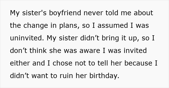 Text about someone doubting their sister's boyfriend is fake and debating whether to expose him. - 7