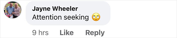 Comment from Jayne Wheeler calling out attention seeking with an eye-rolling emoji on Ellie Goulding's racy selfie amid romance rumors.