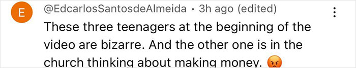 Screenshot of a social media comment showing suspicious engagement potentially linked to predators targeting children's social media.