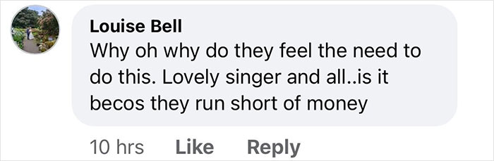 Fan comment criticizing Ellie Goulding's racy selfie amid romance rumors, sparking mixed reactions online.