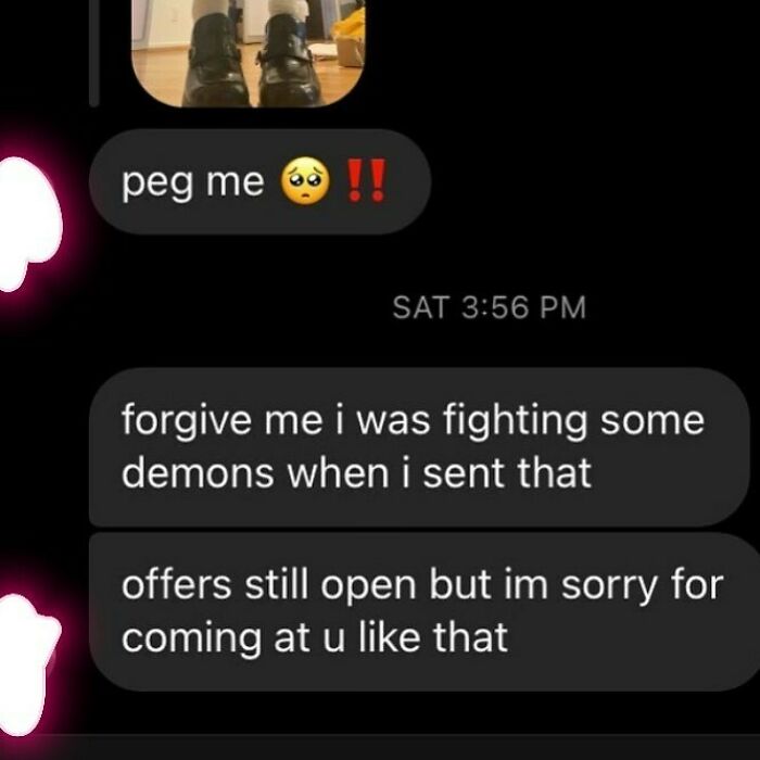 Screenshot of a cringy message from a man apologizing after hitting on a woman, shared in a collection of awkward texts.