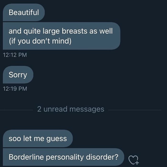 Screenshot of cringy men hitting on women with awkward and inappropriate messages in a text conversation.