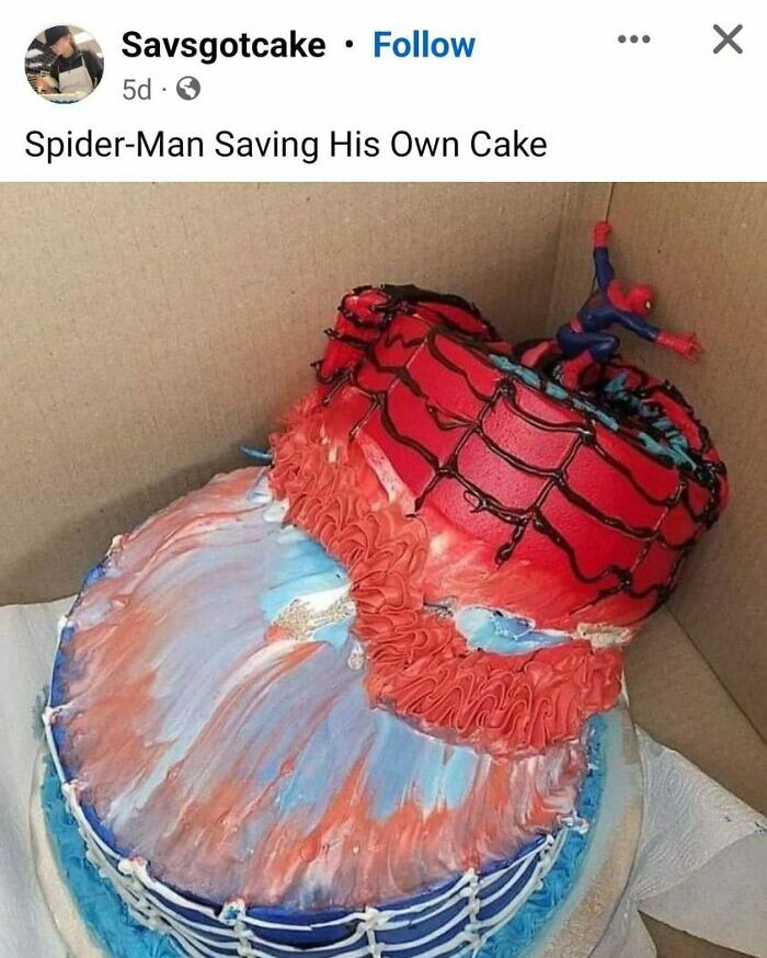 Creative Spider-Man cake design showcasing crafty ideas with clever use of cake layers and decoration.