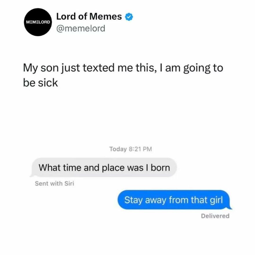 Funny meme text conversation illustrating humor that can help break your doomscrolling cycle with memes.