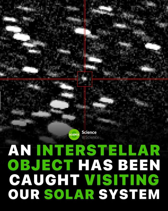 Radar image showing a tracked interstellar object visiting our solar system, illustrating cool and interesting science facts.