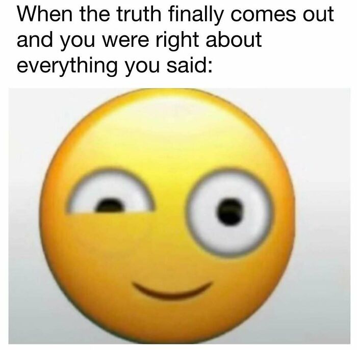Winking emoji with a sly smile, representing the feeling when the truth proves you right in a hilarious meme for laughter and good vibes.