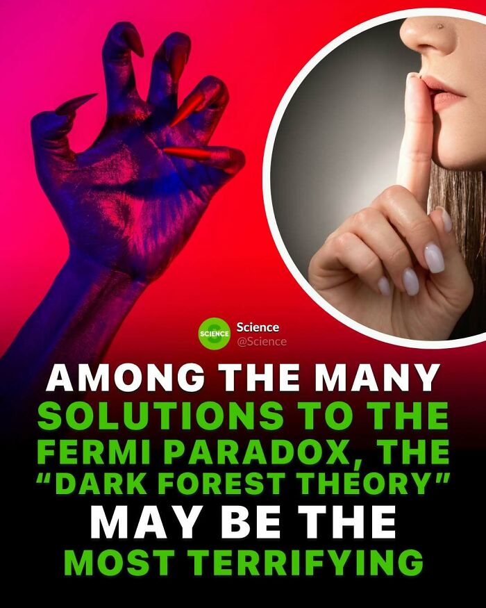 Clawed hand under red light and a person gesturing silence, illustrating cool and interesting science facts about the world.