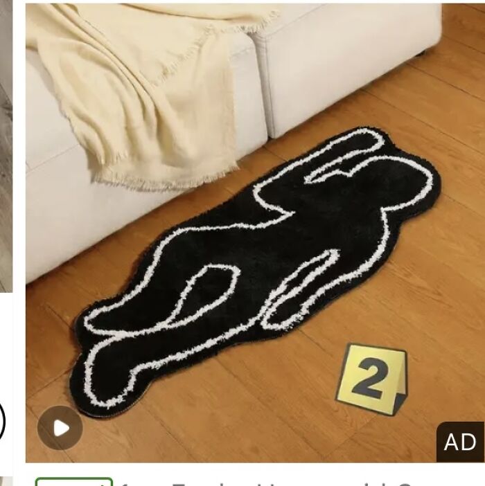 Want To Commemorate A Past Muřder In Your House? Well Then This Rug Is Perfect For You