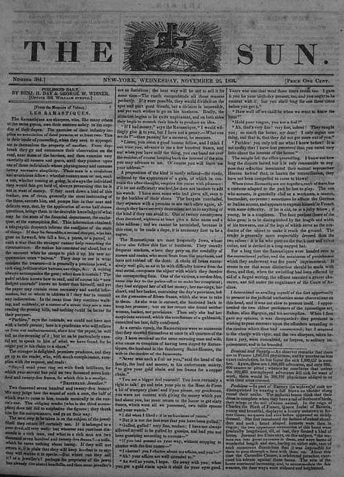 Historic black and white newspaper page featuring text and an illustration, highlighting savage roasts and comebacks.