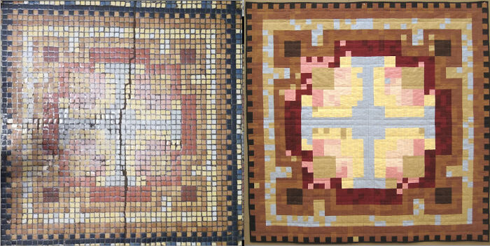 The Center Of The Floor In The Quire Of My Church, Replicated In A Quilt