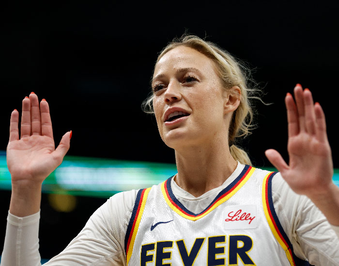 WNBA star reacting during game, captured in viral footage showing flying dildo incident sparking hilarious reactions. WNBA star reacting during game, captured in viral footage showing flying dildo incident sparking hilarious reactions.