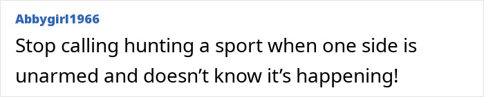 Comentario en fondo blanco criticando la caza, relacionado con el búfalo y el millonario cazador texano en safari. Comentario en fondo blanco criticando la caza, relacionado con el búfalo y el millonario cazador texano en safari.