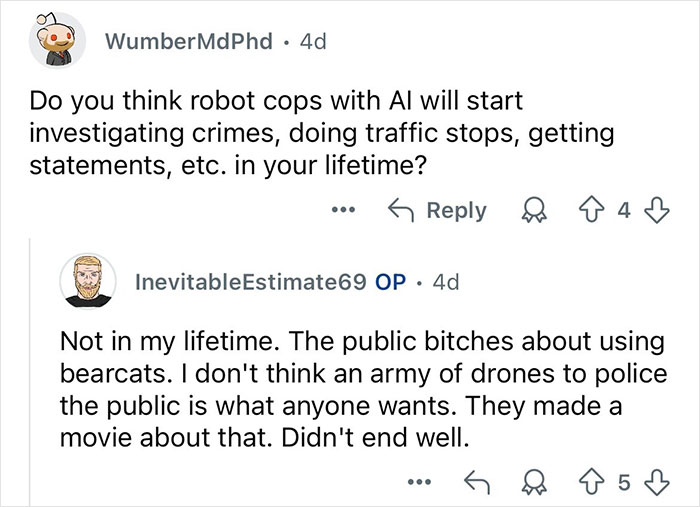 Online discussion featuring a retired major crimes detective answering questions about crime investigation and policing.