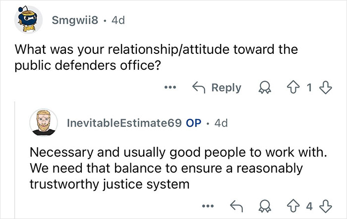 Online Q&A with a retired major crimes detective discussing public defenders and the justice system balance.