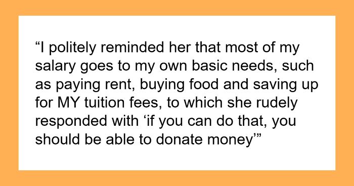 Appalling Aunt Loses It After Nephew Says There’s No Way In Hell He’s Paying Cousin’s College Fees