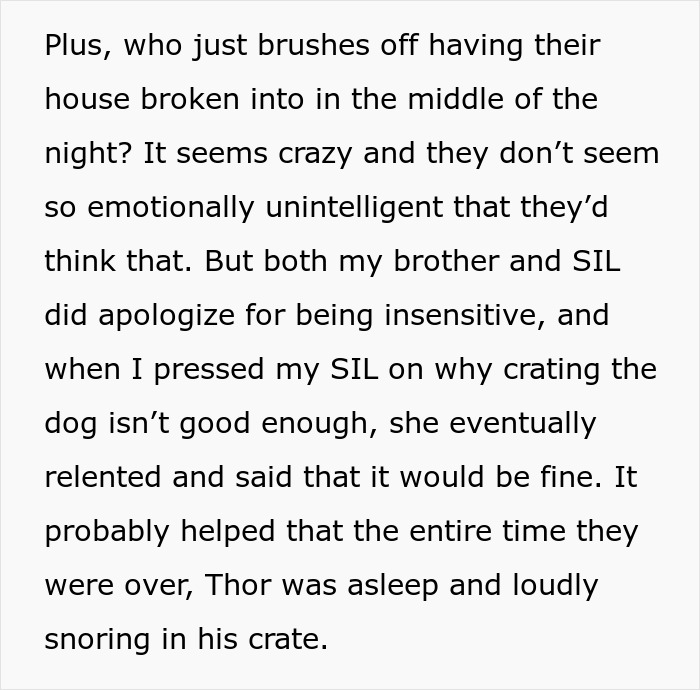 Text excerpt discussing a dog named Thor, crate behavior, and concerns related to dog attacks and safety around children. Text excerpt discussing a dog named Thor, crate behavior, and concerns related to dog attacks and safety around children.