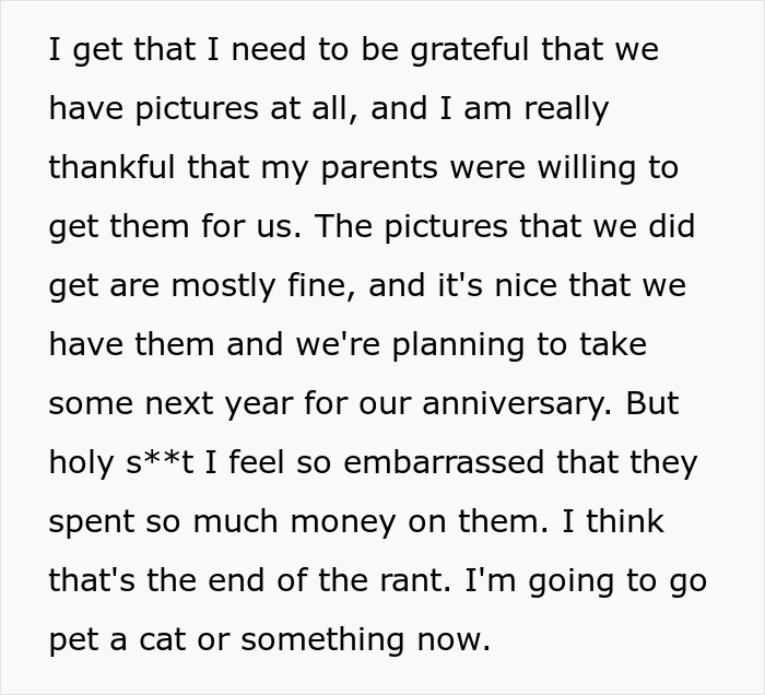 Bride slams $3K wedding photographer, feels embarrassed about expensive photos, compares to dog with a GoPro.