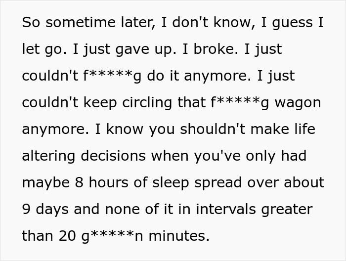 Text excerpt expressing emotional struggle and breaking point, highlighting themes of support for gay son from dad.