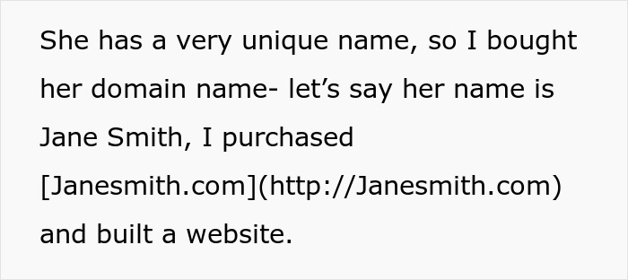 Text excerpt from a landlord explaining setting up a website after a tenant quits paying rent and damages apartment.