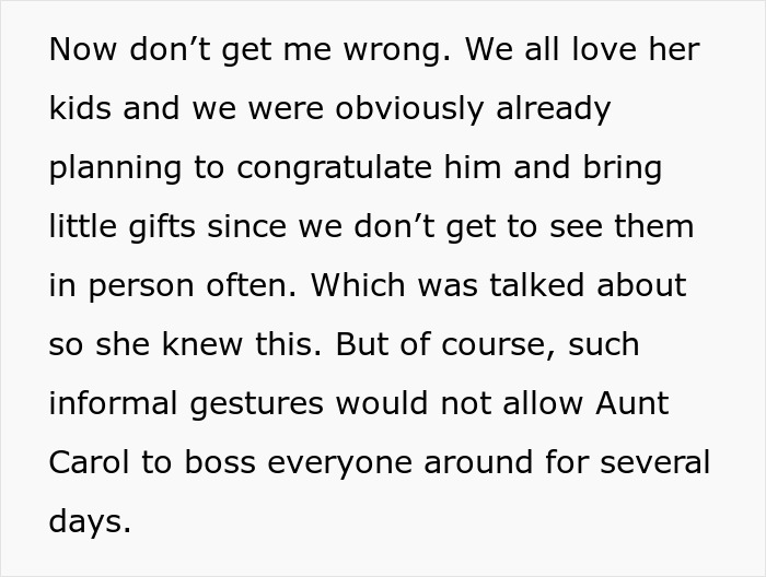 Text excerpt discussing family dynamics and informal gestures during celebrations at weddings seen as a convenient time.