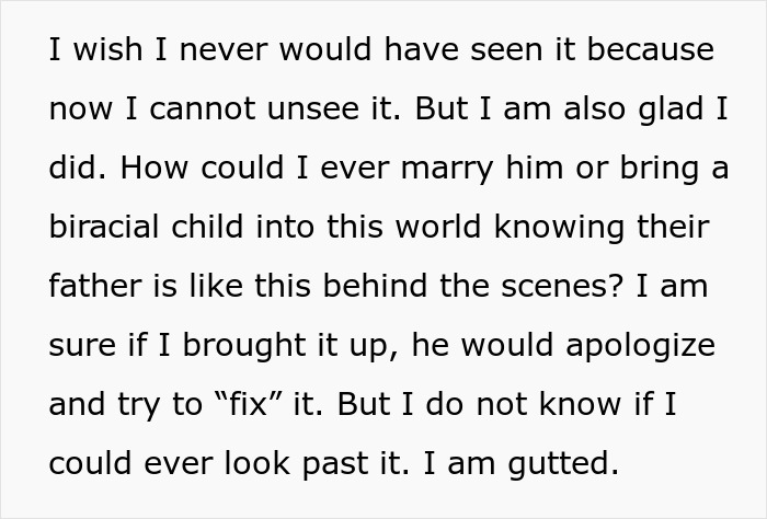 Woman checks boyfriend&rsquo;s phone after jealous freak-out, feeling regret and emotional distress over what she discovered.