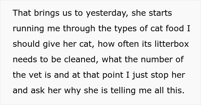 Roommate refuses to serve as litter box servant after lady plans family vacation and dumps cat duties on them.