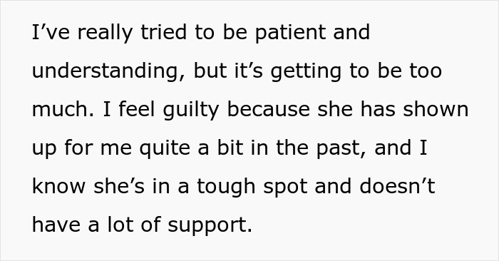 Text excerpt about woman feeling overwhelmed and deciding on childfree events after dealing with friend’s rowdy kids. - 14