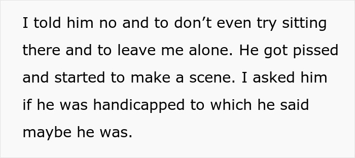 Man stands up to train bully who becomes upset and huffs and puffs after not getting his way.