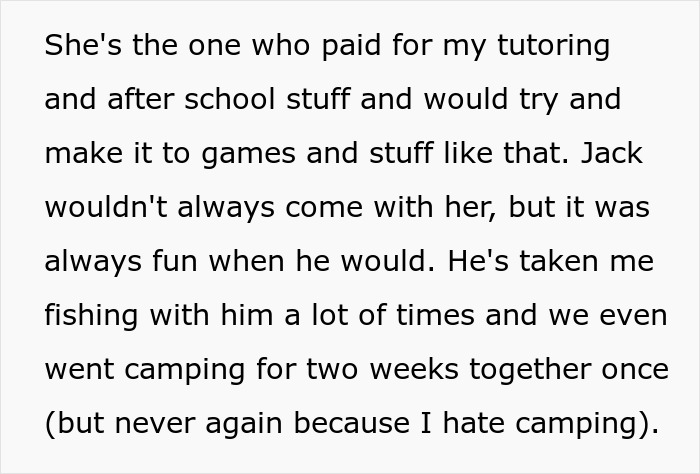 Text excerpt discussing a pregnant lady&rsquo;s son feeling neglected and family tension around emotional struggles.