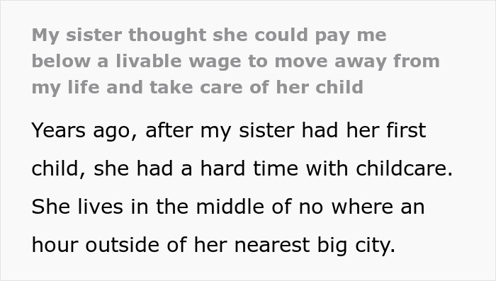 Woman thinks babysitters don&rsquo;t deserve a living wage, gets a reality check from sibling about childcare challenges.