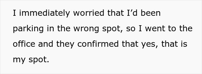 Woman reads anonymous note from dodgy neighbor trying to trick her into giving up her parking spot.