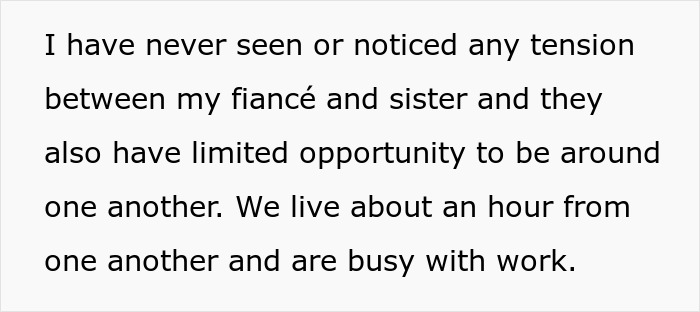 Text excerpt about tension between fianc&eacute; and sister, reflecting bride&rsquo;s world crumbles after twin sister and fianc&eacute;&rsquo;s secret.