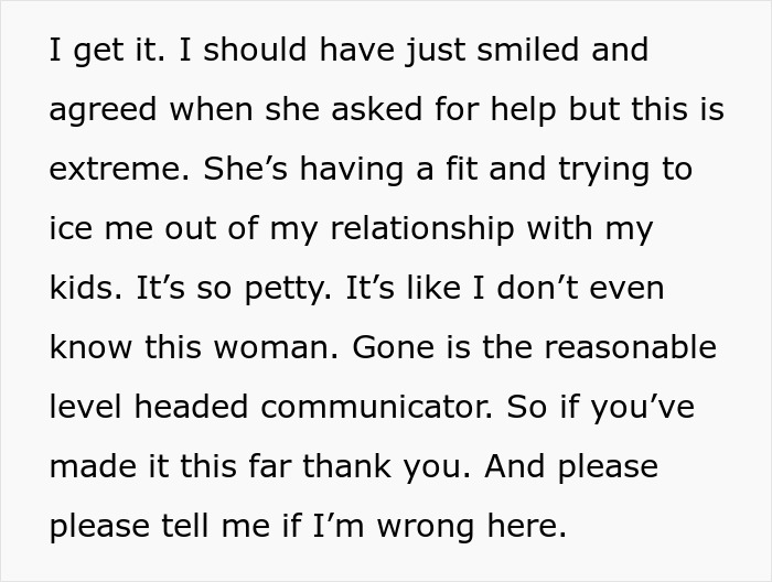 Text excerpt discussing a man reflecting on relationship struggles after telling wife she couldn&rsquo;t do it without him.